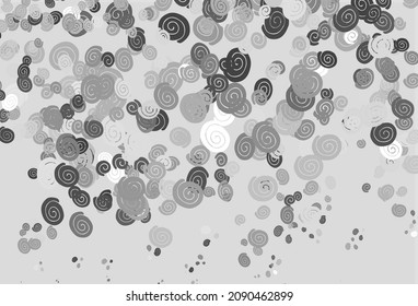 Light Silver, Gray vector template with lines, ovals. Colorful illustration in abstract marble style with gradient. Marble design for your web site.