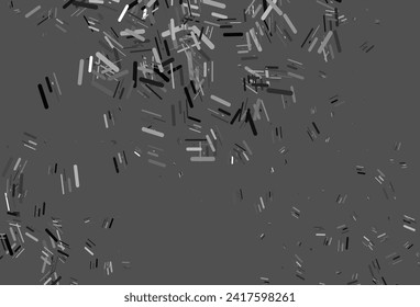 Plata clara, plantilla vectorial gris con palos repetidos. Líneas sobre fondo abstracto borroso con degradado. Patrón de folletos y folletos comerciales.