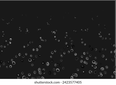 Light Silver, Gray vector template with circles. Modern abstract illustration with colorful water drops. Pattern of water, rain drops.