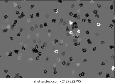 Light Silver, Gray vector template with circles. Illustration with set of shining colorful abstract circles. Pattern for beautiful websites.