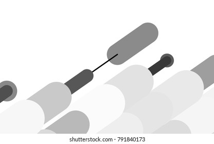 Light Silver, Gray vector template with repeated sticks. Decorative shining illustration with lines on abstract template. The template can be used as a background.