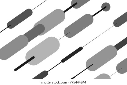 Light Silver, Gray vector template with repeated sticks. Capsules on blurred abstract background with gradient. The pattern can be used for websites.