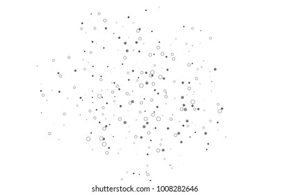 Light Silver, Gray vector  texture with disks. Blurred decorative design in abstract style with bubbles. The pattern can be used for ads, leaflets of liquid.