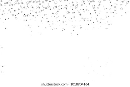 Light Silver, Gray vector  texture with disks. Glitter abstract illustration with blurred drops of rain. Completely new template for your brand book.