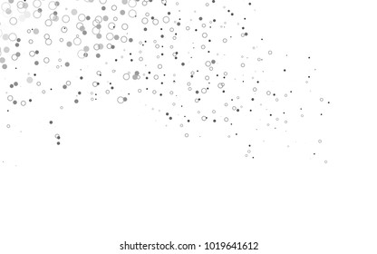 Light Silver, Gray vector  texture with disks. Blurred decorative design in abstract style with bubbles. Completely new template for your brand book.