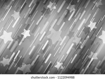 Light Silver, Gray vector texture with colored lines. Glitter abstract illustration with colored sticks. Best design for your ad, poster, banner.