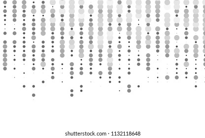 Light Silver, Gray vector  texture with disks. Modern abstract illustration with colorful water drops. Pattern can be used as texture of water, rain drops.