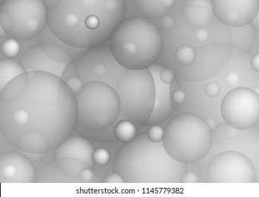 Light Silver, Gray vector texture with disks. Blurred bubbles on abstract background with colorful gradient. The pattern can be used for ads, leaflets of liquid.