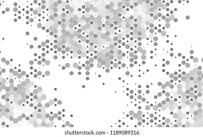 Light Silver, Gray vector texture with disks. Colorful illustration with blurred circles in nature style. Pattern for beautiful websites.