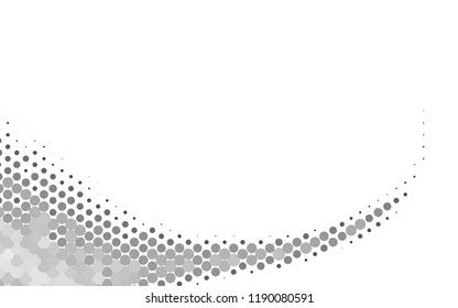 Light Silver, Gray vector texture with disks. Blurred decorative design in abstract style with bubbles. Pattern of water, rain drops.