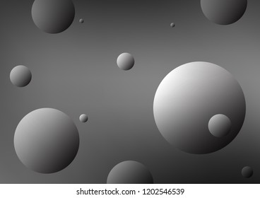 Light Silver, Gray vector texture with disks. Modern abstract illustration with colorful water drops. Pattern can be used as texture of water, rain drops.