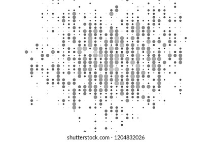 Light Silver, Gray vector texture with disks. Glitter abstract illustration with blurred drops of rain. Pattern for beautiful websites.