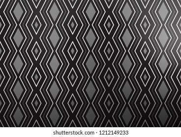 Light Silver, Gray vector texture with lines, rhombuses. Colorful lines, squares on abstract background with gradient. Best design for your ad, poster, banner.