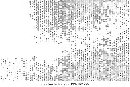 Light Silver, Gray vector texture with disks. Blurred bubbles on abstract background with colorful gradient. Design for business adverts.
