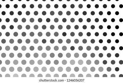 Light Silver, Gray vector texture with disks. Glitter abstract illustration with blurred drops of rain. Design for posters, banners.