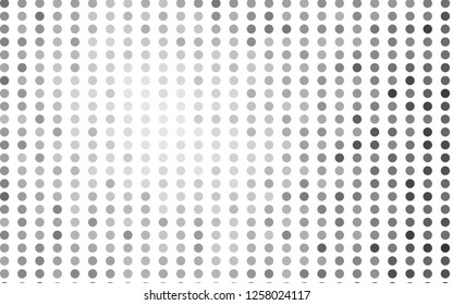 Light Silver, Gray vector texture with disks. Blurred decorative design in abstract style with bubbles. Design for posters, banners.