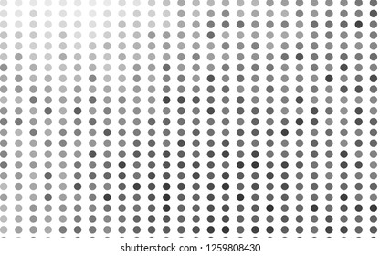 Light Silver, Gray vector texture with disks. Blurred decorative design in abstract style with bubbles. Pattern for ads, booklets.