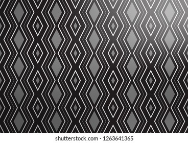Light Silver, Gray vector texture with lines, rhombuses. Modern geometric abstract illustration with lines, squares. Pattern for ads, posters, banners.