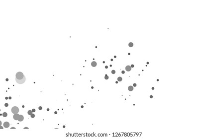 Light Silver, Gray vector texture with disks. Abstract illustration with colored bubbles in nature style. Pattern for ads, leaflets.