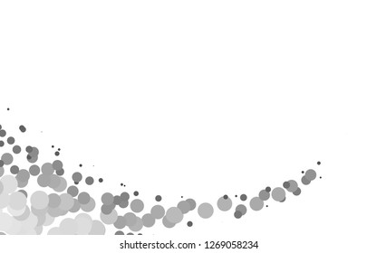 Light Silver, Gray vector texture with disks. Illustration with set of shining colorful abstract circles. Template for your brand book.