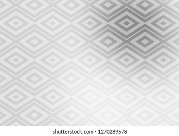 Light Silver, Gray vector texture with lines, rhombuses. Colorful illustration with lines, cubes on abstract template. Pattern for ads, posters, banners.
