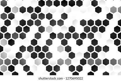 Light Silver, Gray vector texture with colorful hexagons. Illustration with set of colorful hexagons. Pattern can for your ad, booklets.