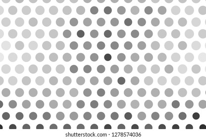 Light Silver, Gray vector texture with disks. Blurred bubbles on abstract background with colorful gradient. Pattern for beautiful websites.