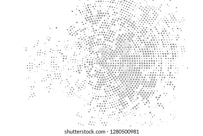 Light Silver, Gray vector texture with disks. Blurred bubbles on abstract background with colorful gradient. Pattern for ads, booklets.