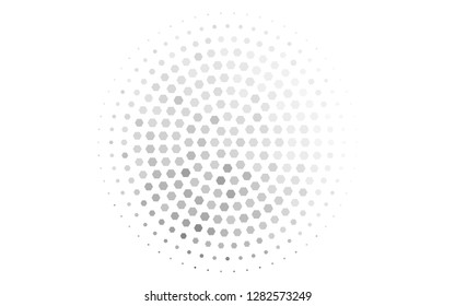 Light Silver, Gray vector texture with colorful hexagons. White background with colorful hexagons. Pattern for texture of wallpapers.