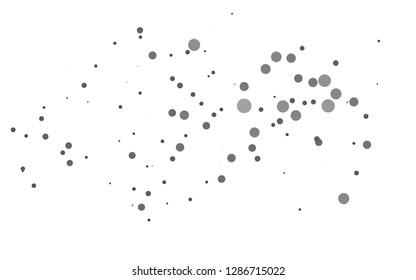 Light Silver, Gray vector texture with disks. Glitter abstract illustration with blurred drops of rain. Pattern of water, rain drops.