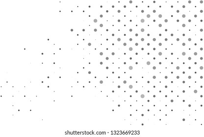 Light Silver, Gray vector texture with disks. Illustration with set of shining colorful abstract circles. Pattern for ads, leaflets.