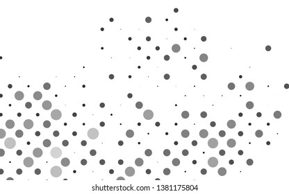 Light Silver, Gray vector texture with disks. Blurred decorative design in abstract style with bubbles. Pattern for ads, leaflets.