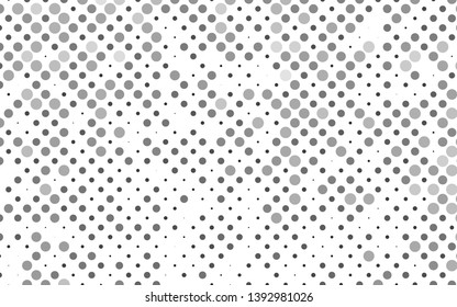 Light Silver, Gray vector texture with disks. Blurred bubbles on abstract background with colorful gradient. Design for business adverts.