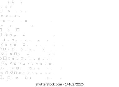 Light Silver, Gray vector texture with disks, rectangles. Abstract backdrop with colorful circles, rectangles. Design for business adverts.