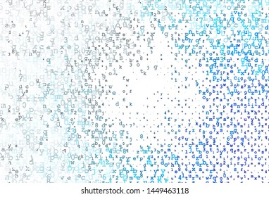 Light Silver, Gray vector texture with ABC characters. Colored alphabet signs with gradient on white background. Smart design for your business advert of university.