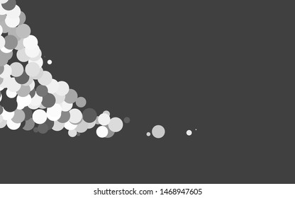 Light Silver, Gray vector texture with disks. Glitter abstract illustration with blurred drops of rain. Pattern for beautiful websites.