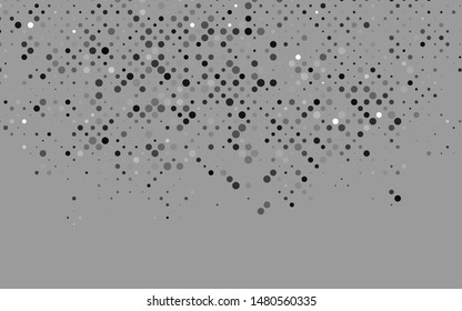 Light Silver, Gray vector texture with disks. Beautiful colored illustration with blurred circles in nature style. Pattern for beautiful websites.