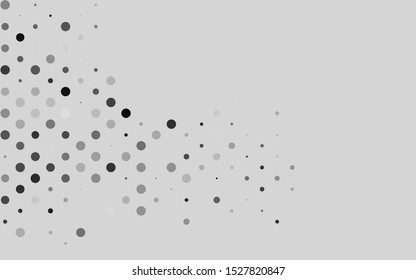 Light Silver, Gray vector texture with disks. Blurred bubbles on abstract background with colorful gradient. Pattern for beautiful websites.