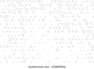Light Silver, Gray vector texture with disks, rectangles. Abstract backdrop with colorful circles, rectangles. Pattern for beautiful websites.