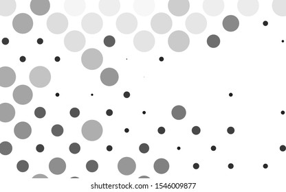 Light Silver, Gray vector texture with disks. Abstract illustration with colored bubbles in nature style. Template for your brand book.