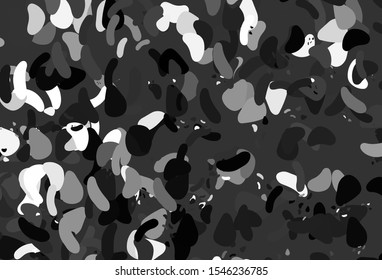 Light Silver, Gray vector texture with random forms. Colorful chaotic forms with gradient in modern style. Best smart design for your business.