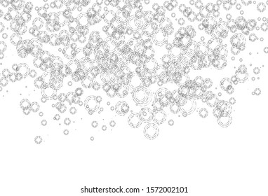 Light Silver, Gray vector texture with disks. Beautiful colored illustration with blurred circles in nature style. Pattern of water, rain drops.