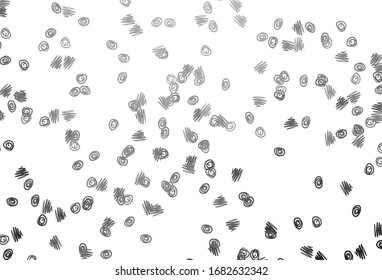 Light Silver, Gray vector texture with disks. Modern abstract illustration with colorful water drops. Design for business adverts.