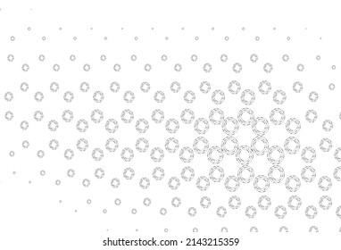 Light silver, gray vector texture with disks. Glitter abstract illustration with blurred drops of rain. Pattern for beautiful websites.