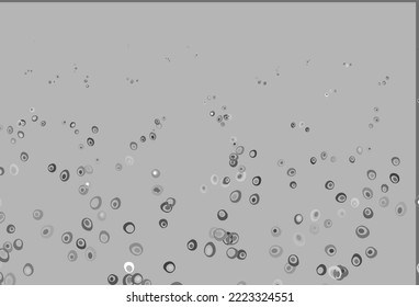 Light Silver, Gray vector texture with disks. Beautiful colored illustration with blurred circles in nature style. Template for your brand book.