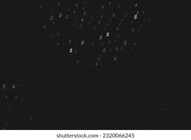 Light Silver, Gray vector texture with musical notes. Decorative design in abstract style with music shapes. Modern design for wallpapers.