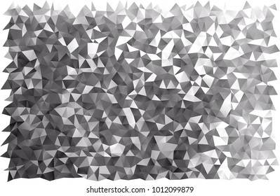 Light Silver, Gray vector triangle mosaic pattern. An elegant bright illustration with gradient. The template can be used as a background for cell phones.