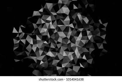 Light Silver, Gray vector triangle mosaic pattern. An elegant bright illustration with gradient. The textured pattern can be used for background.