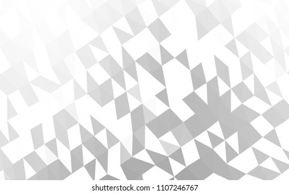 Light Silver, Gray vector triangle mosaic pattern. A completely new color illustration in a vague style. The polygonal design can be used for your web site.
