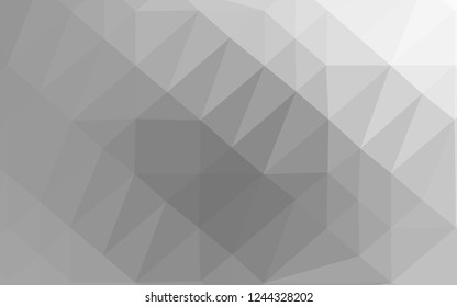 Light Silver, Gray vector triangle mosaic template. Shining illustration, which consist of triangles. The best triangular design for your business.